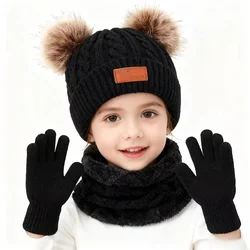 MILANCEL Conjunto de invierno para bebé con gorro, bufanda y guantes
