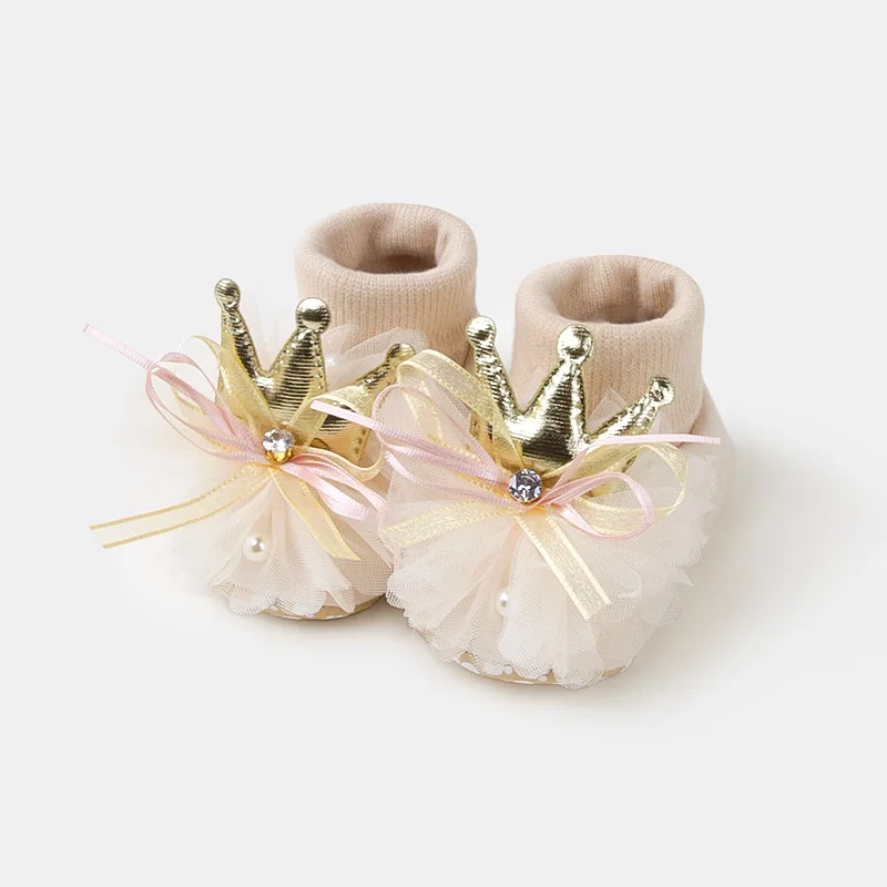 Zapatillas de bebé con lazo antideslizantes de suela blanda primavera - imagen 3