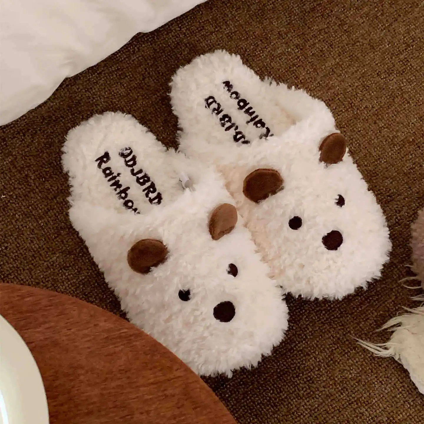 Pantuflas de felpa con orejas de perro – Cálidas para casa Invierno - imagen 5