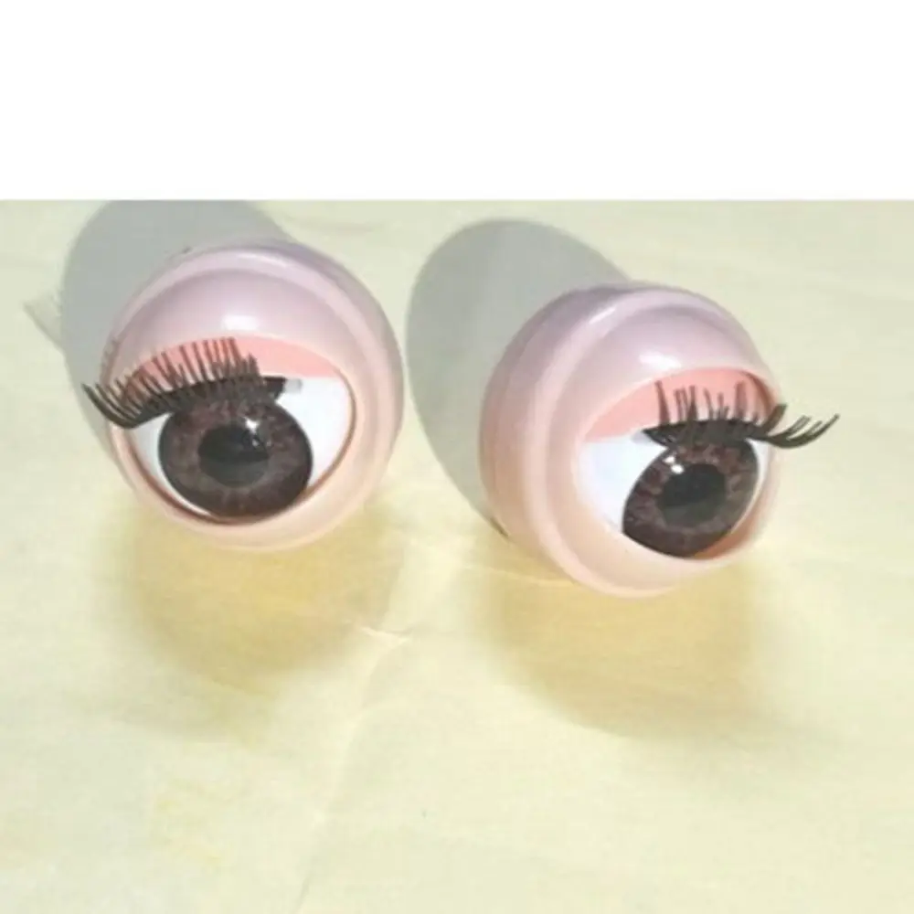 Ojos para muñeca actividad con pestañas rodantes de silicona - imagen 3