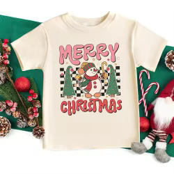 Camiseta de invierno con muñeco de nieve para niños