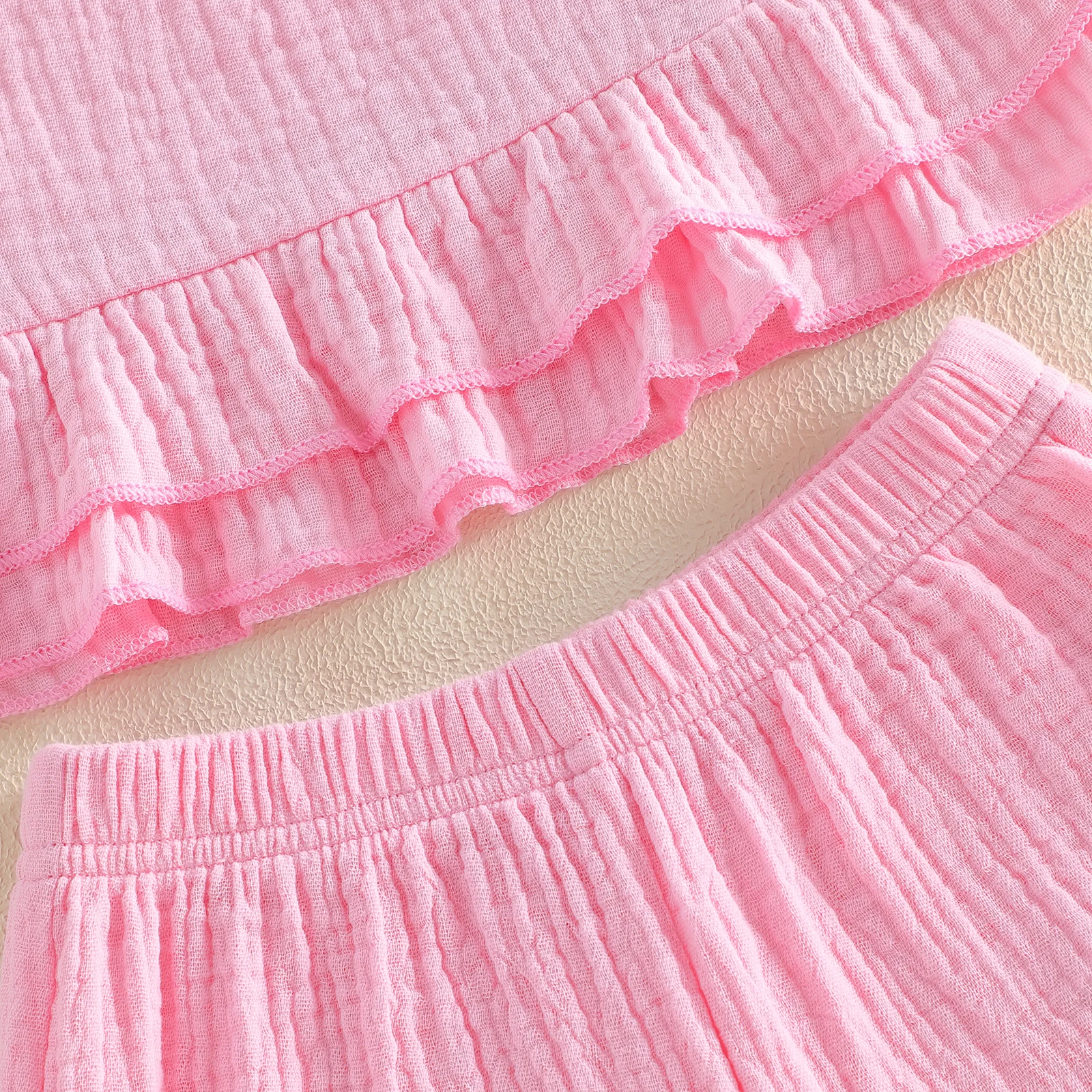 Conjunto de verano para niña en algodón con pantalón acampanado - imagen 2