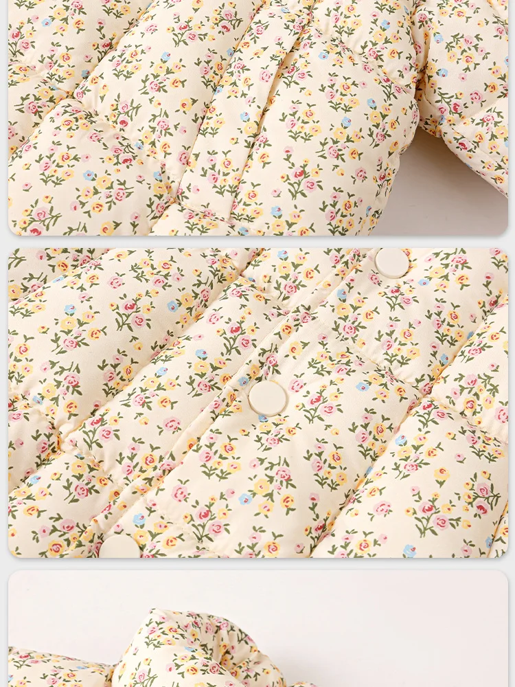 Vista frontal con estampado floral