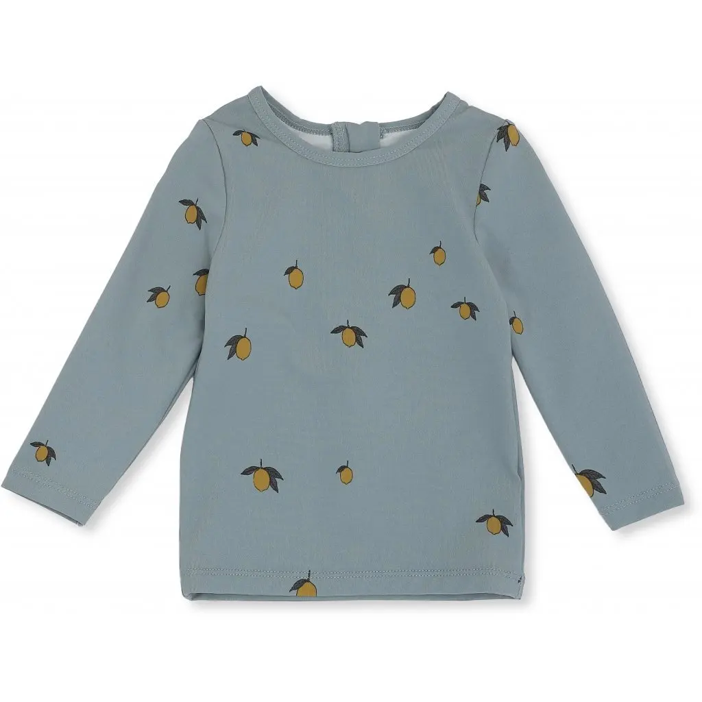 Estampado de cereza y limón en bañador infantil
