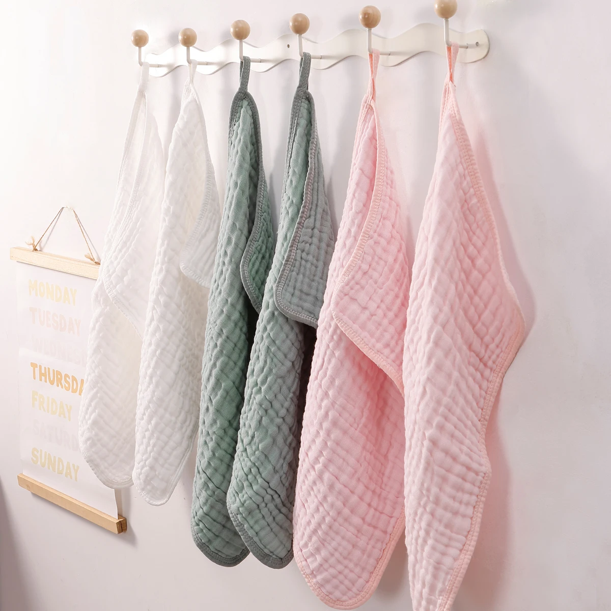 Pack de 6 pañitos suaves para eructar del bebé – Toallas absorbentes - imagen 4
