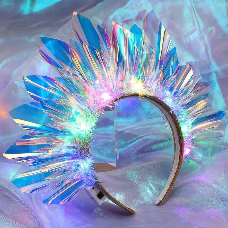 Diadema LED con corona luminosa estilo galaxia para fiestas - imagen 5