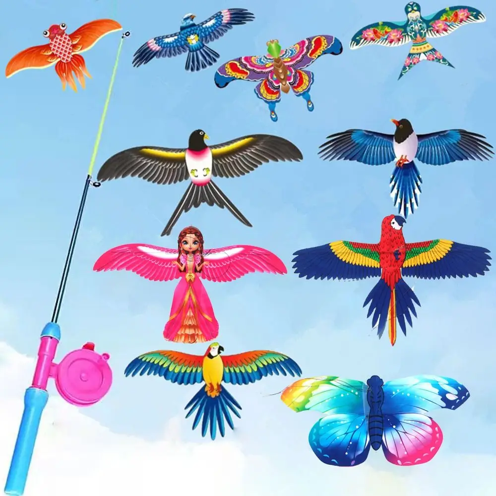 Cometa plegable infantil de plástico con diseño águila - imagen 3