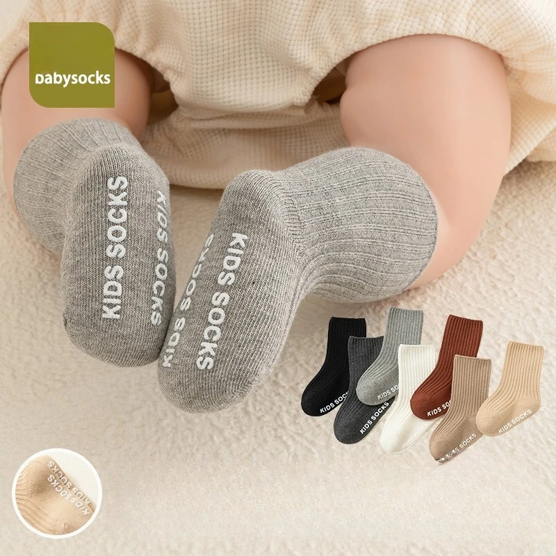 Calcetines bebé algodón antideslizantes con suela suave sin costuras - imagen 4