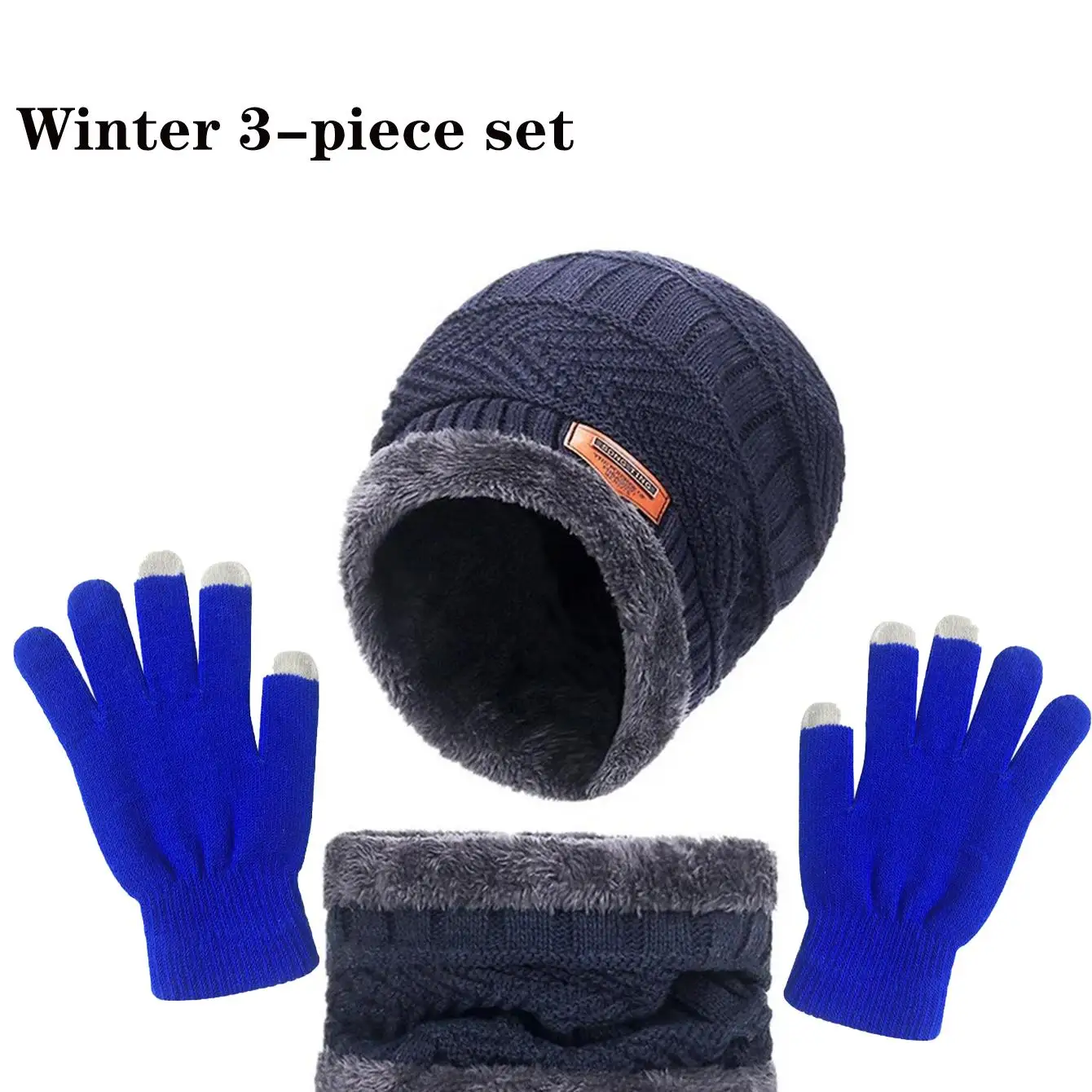 Gorro de terciopelo infantil conjunto invierno