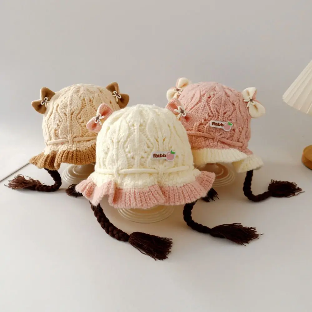 Gorro de punto para bebé cálido con dibujos animados otoño invierno