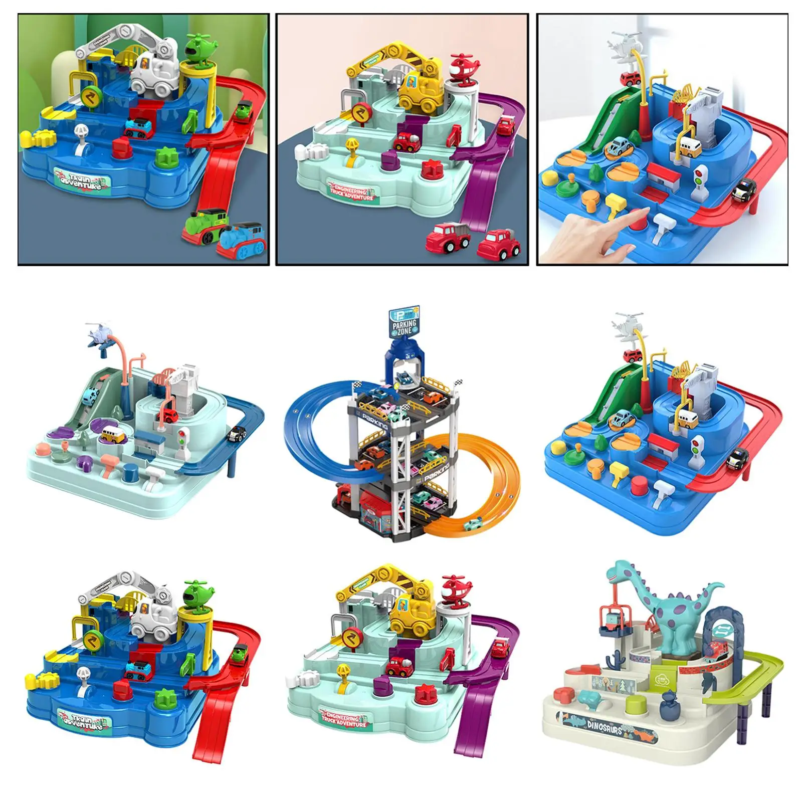 Coche de carreras infantil con circuito educativo de juguete - imagen 5