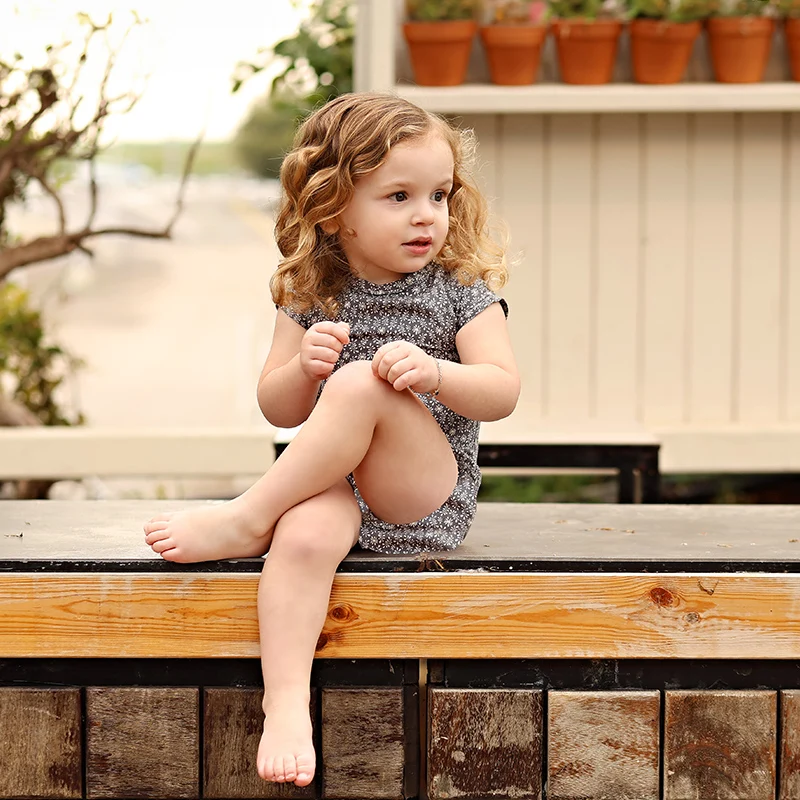 Vestido floral niña verano – Mameluco algodón a juego madre e hija - imagen 4