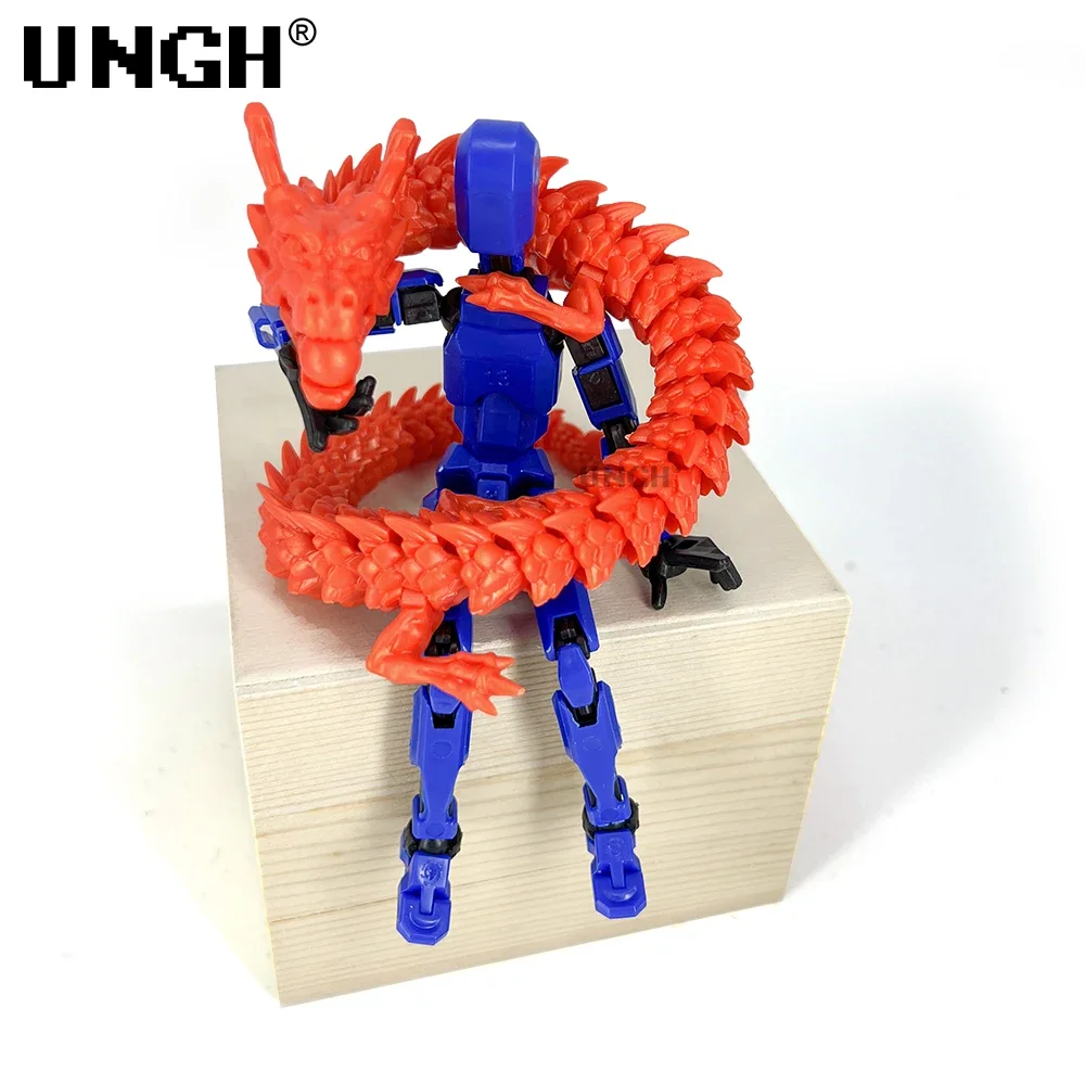 UNGH Figura de acción articulada dragón 3D para niños - imagen 3