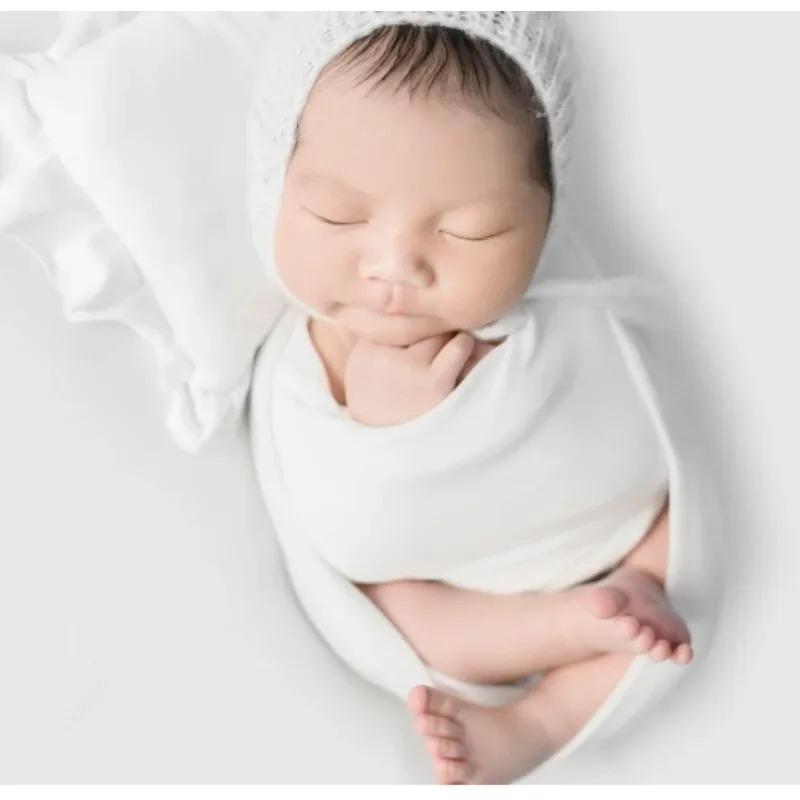 Manta envolvente con gorro para fotos de bebé recién nacido