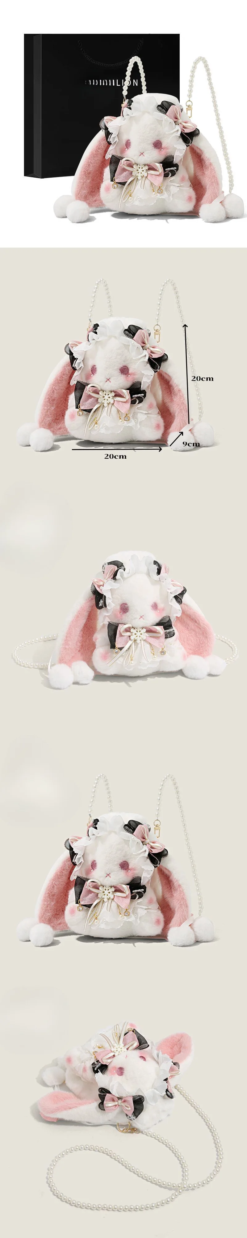 Bolso cruzado con estética de peluche y estética regalo