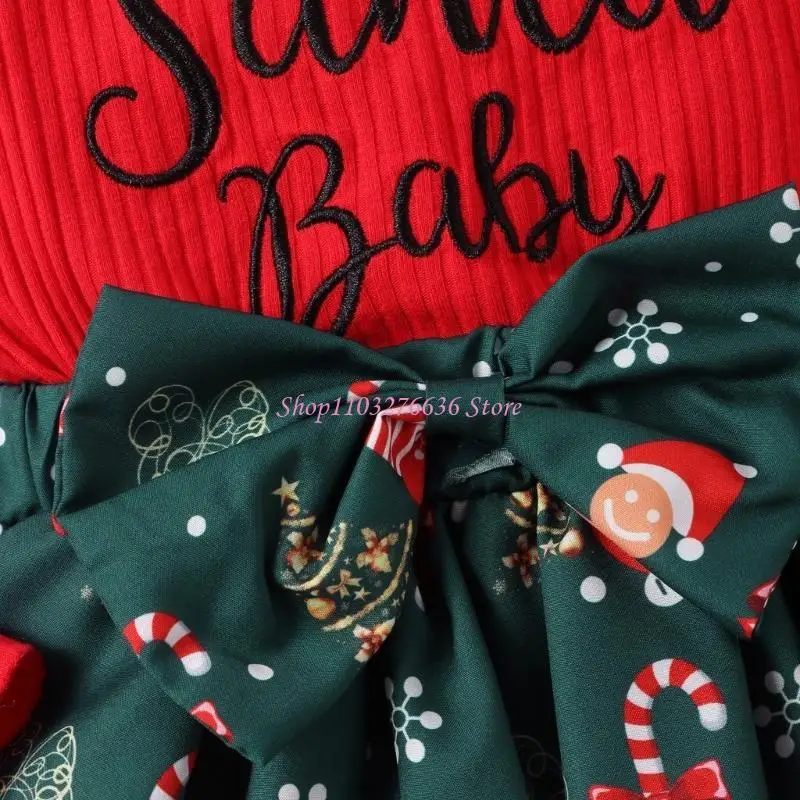 Mameluco navideño con diadema para bebé – look festivo - imagen 2