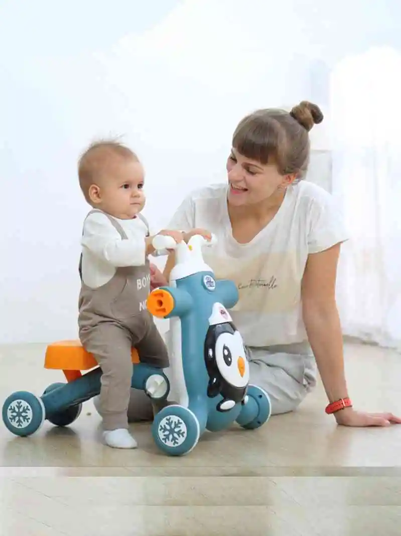 Andador para bebé con rueda antivuelco y diseño estable