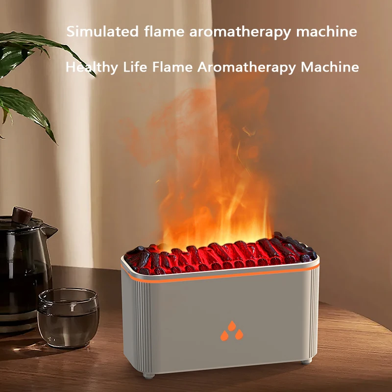 Difusor de aromaterapia con llama y luz nocturna