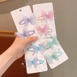 Súper Hada clip de pelo infantil mariposa en malla para niñas