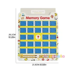 Juego de memoria de cartas volteables para niños – atención y concentración