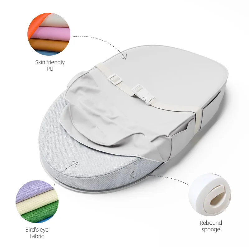 Cambiador de bebé impermeable con cubierta PU fácil de limpiar seguro - imagen 4