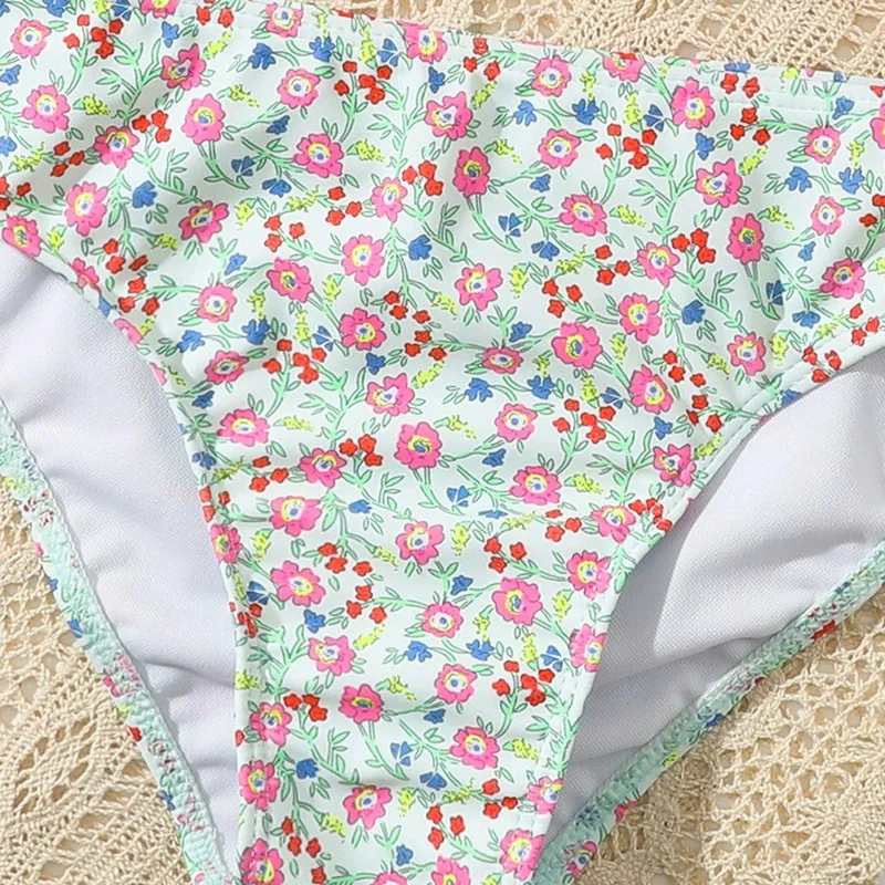 Traje de baño niña floral de verano, bikini para playa - imagen 3