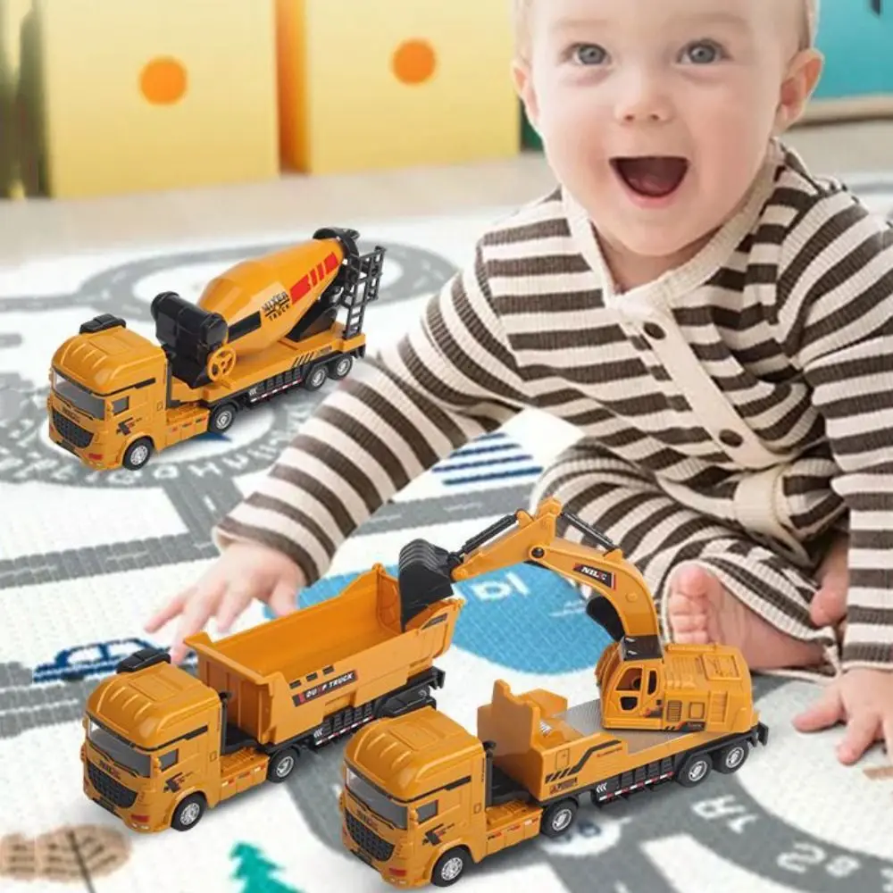 Camión juguete excavadora mezclador realista para niños