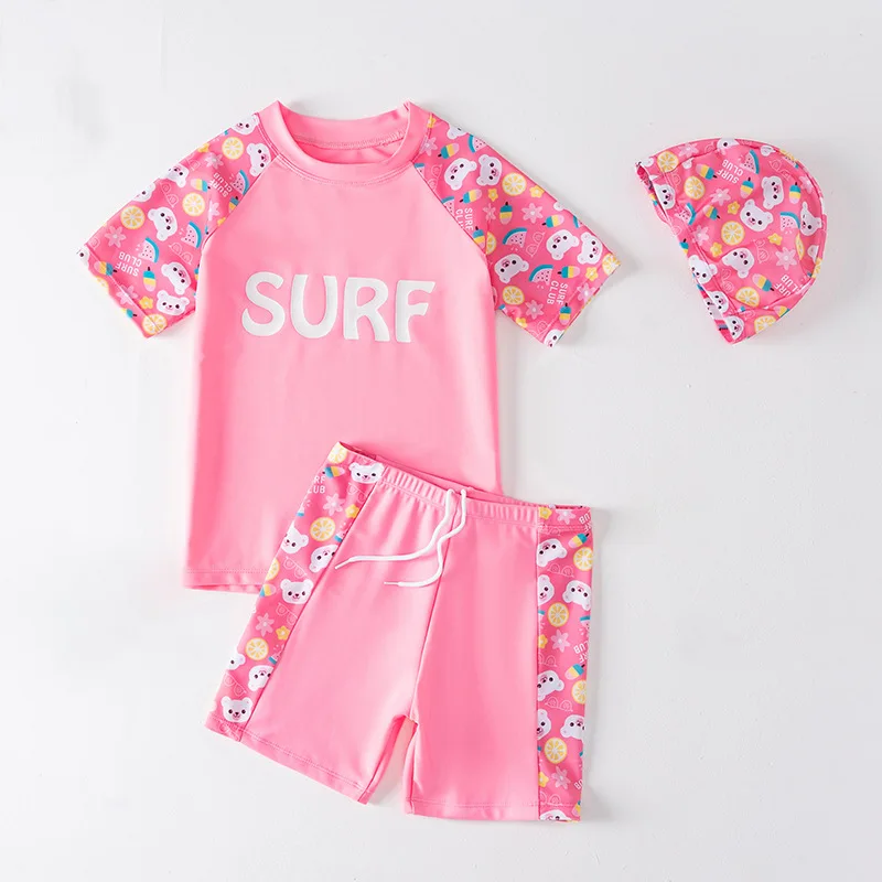 Traje de baño infantil secado rápido unisex, cómodo