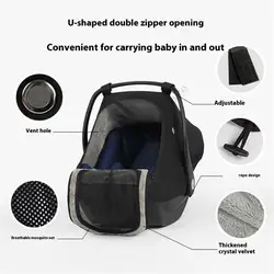Funda parasol para silla coche bebé con mosquitera transpirable