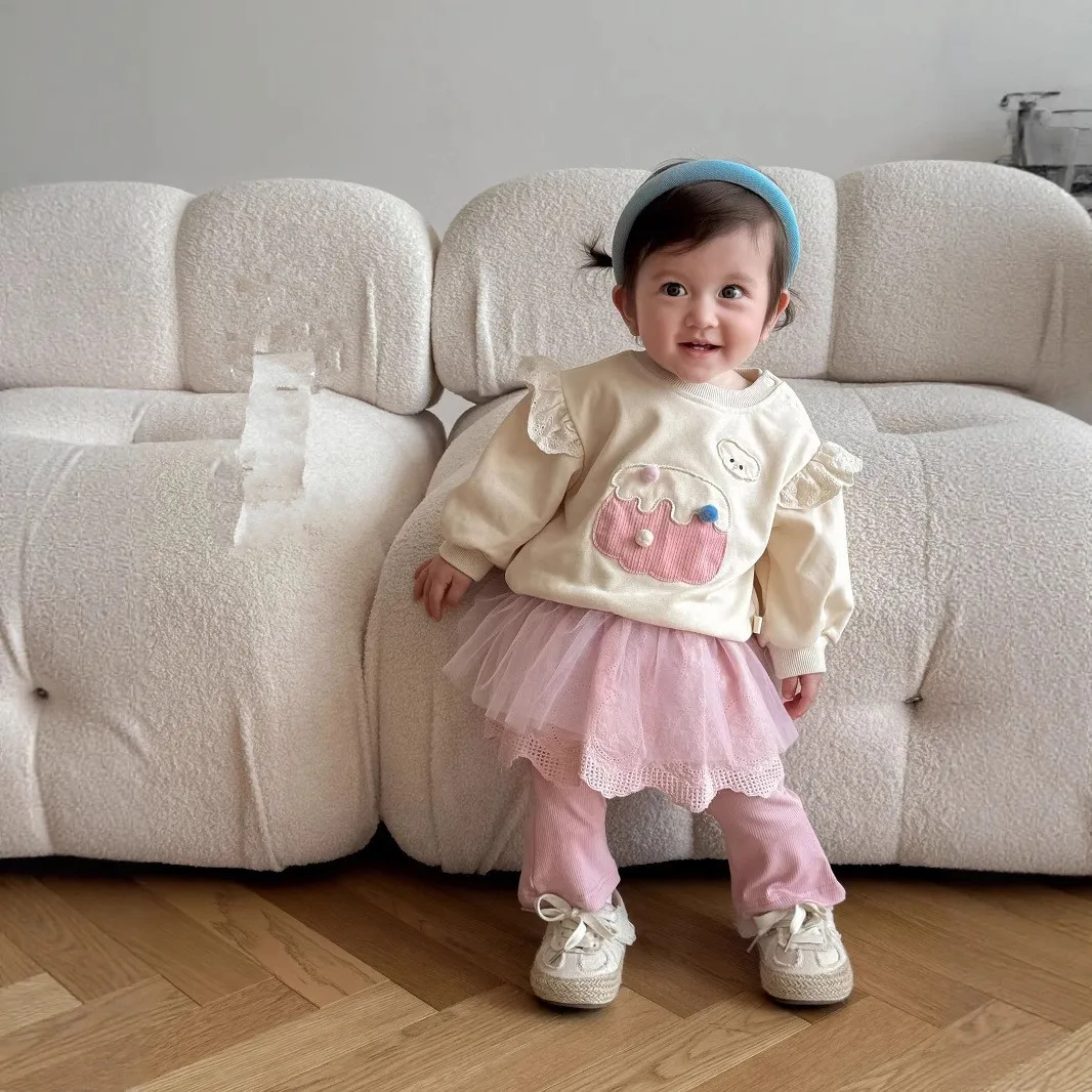 Mallas y falda de princesa de encaje para niñas, primavera y otoño - imagen 4