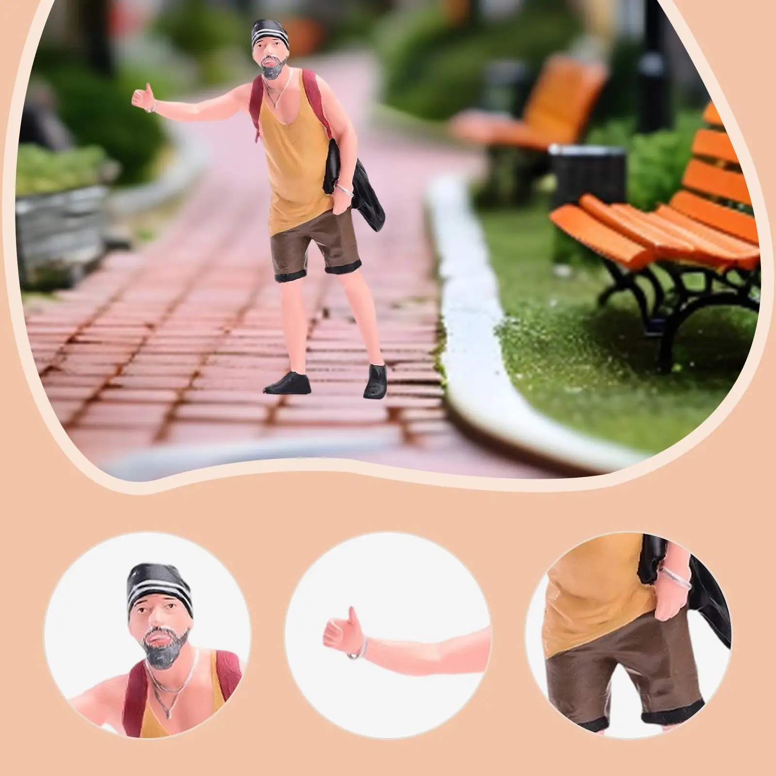 Figura coleccionable pintada para diorama – adorno en miniatura - imagen 5