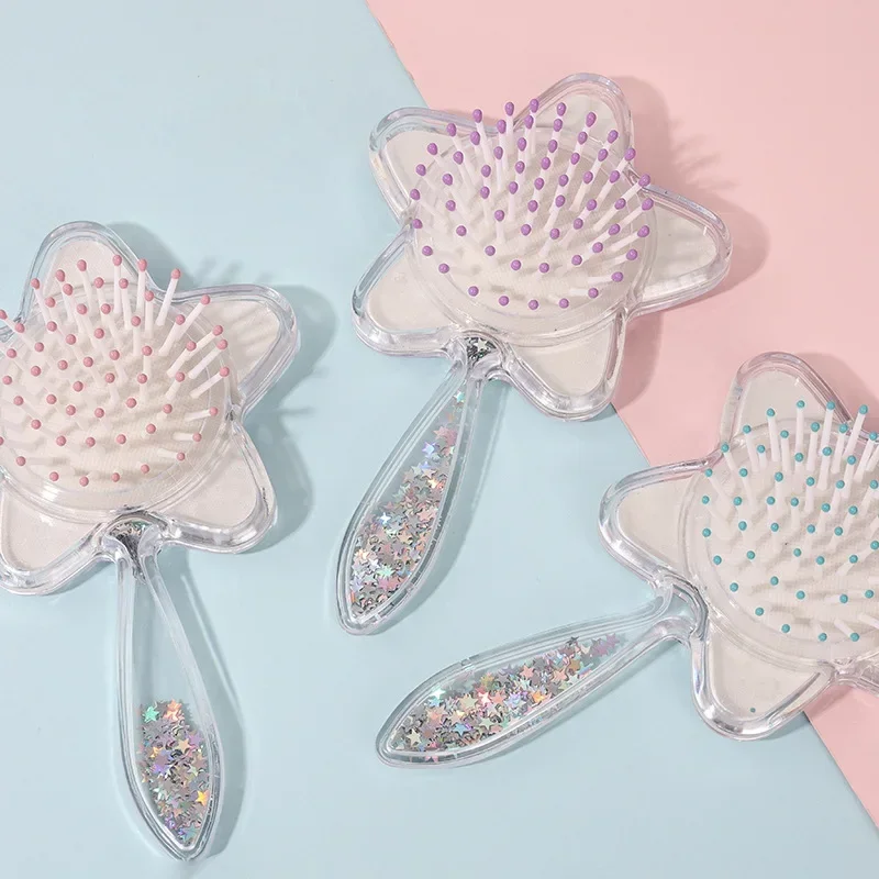 Cepillo de pelo portátil bebé niña con diseño estrella cinco puntas - imagen 3