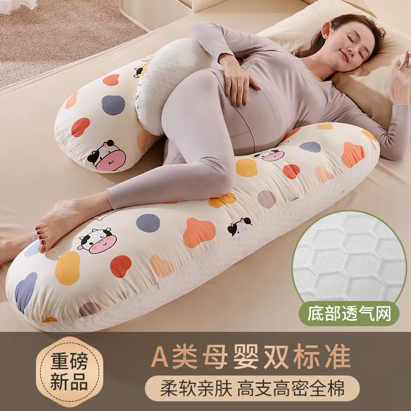 Almohada embarazo para dormir lateral con soporte abdominal - imagen 4