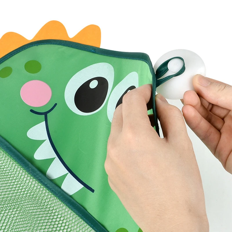 Organizador de juguetes de baño – Dinosaurio de malla con ventosa para bañera - imagen 3
