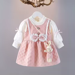 Vestido de princesa para ninas - Manga larga, primavera-otono