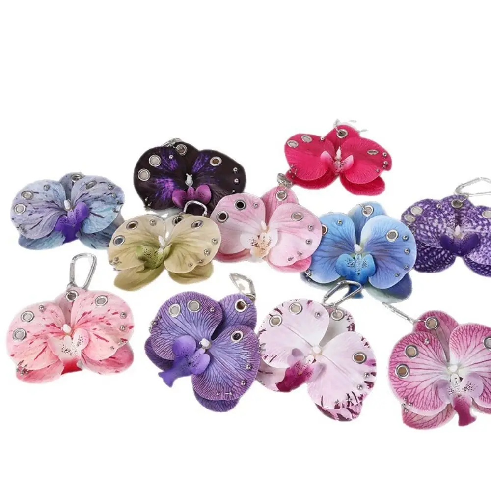 Llavero Phalaenopsis de orquídea, flor imitación para bolso - imagen 5