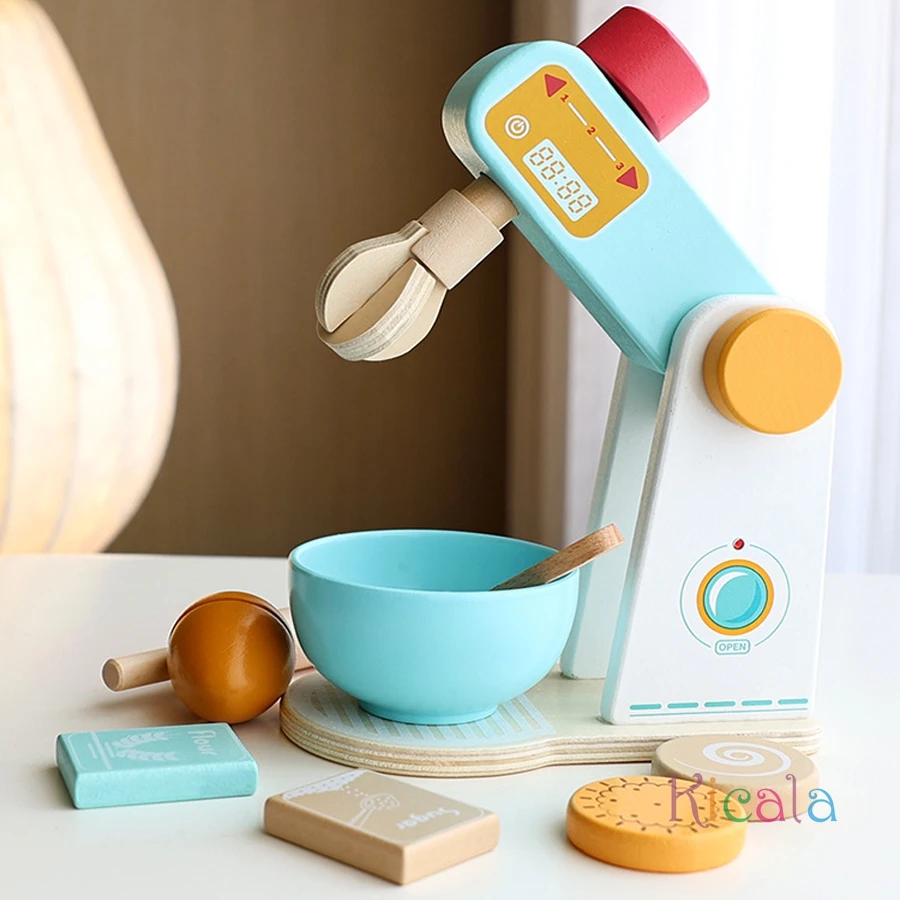 Cocina de madera con accesorios de juego
