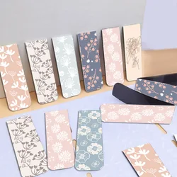 Marcapáginas magnéticos con flores para libros y carpetas reutilizables