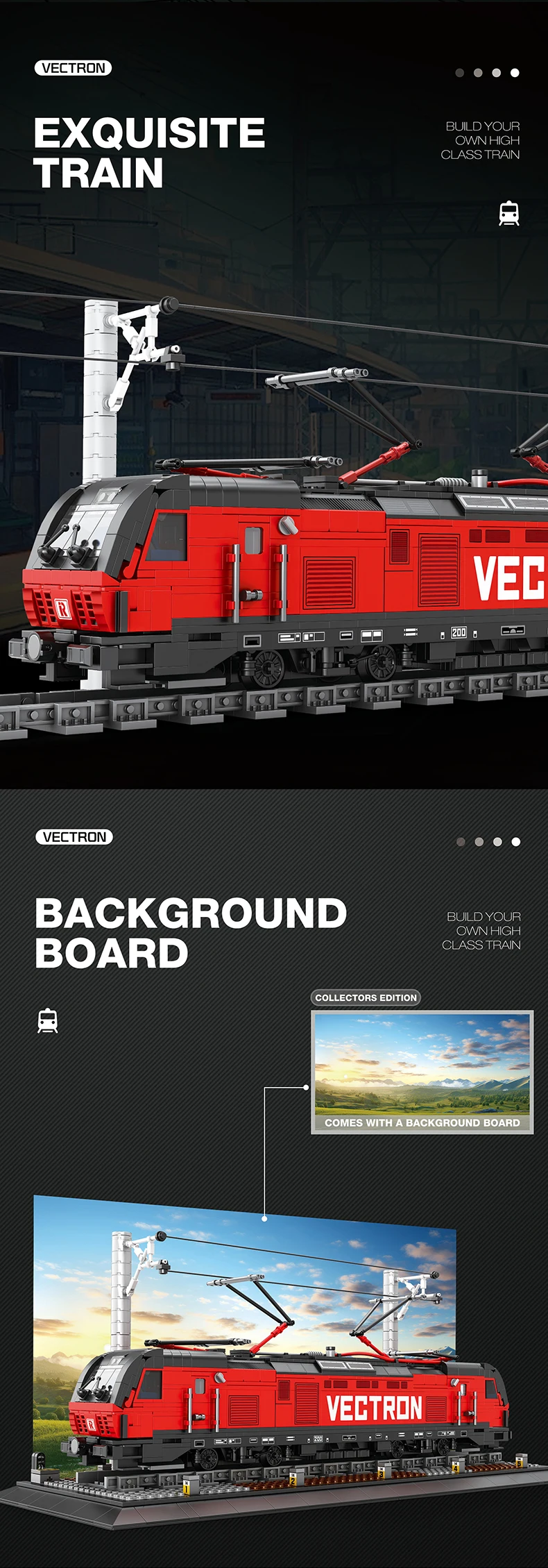 Montaje del tren con vías