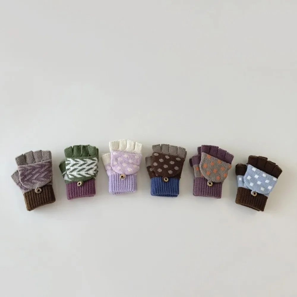 Guantes de invierno con dedos individuales para niños térmicos - imagen 5