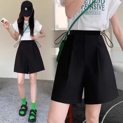 Pantalones cortos de embarazo con cordón rectos informales verano