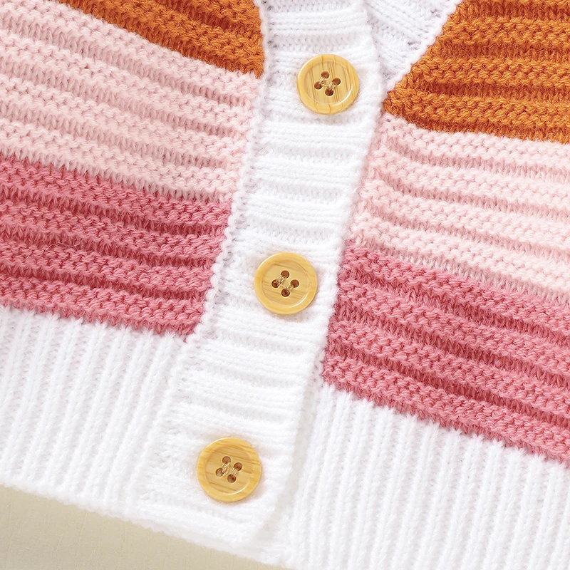 Jersey de punto suave de manga larga con botones para niña - Invierno - imagen 5