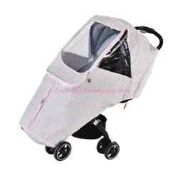 85AE funda transparente a prueba viento para cochecito bebé