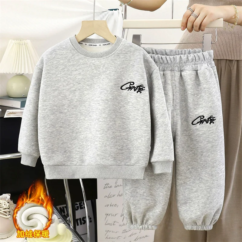 Conjunto acolchado de invierno para niños con sudadera y pantalón - imagen 5