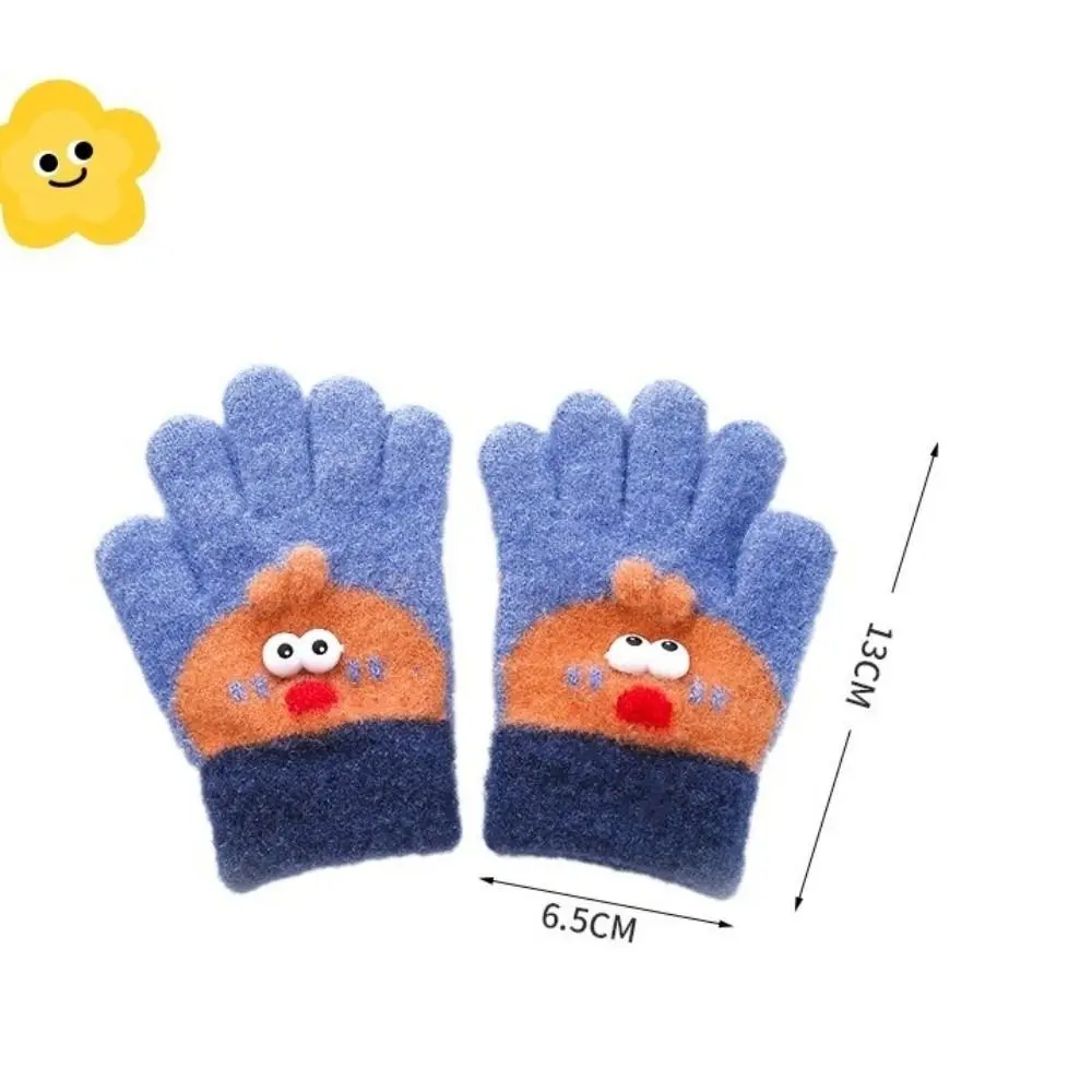 Guantes de invierno térmicos de dedos para niños y niñas gruesos - imagen 4