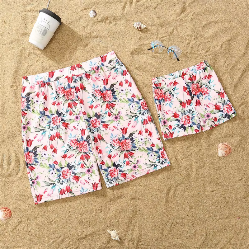 Traje de baño familiar a juego para papá e hijo, mamá e hija - imagen 5