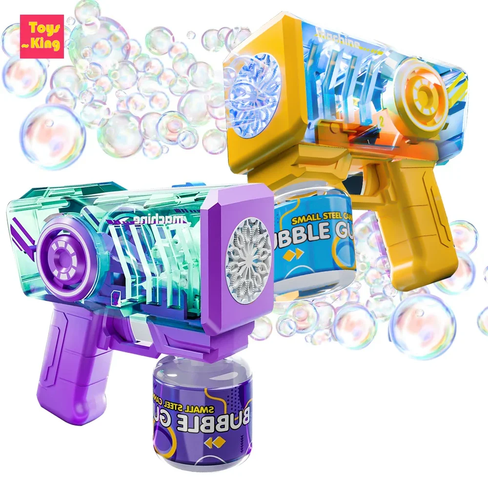 Máquina de burbujas automática para niños con luz fría y pulverizador