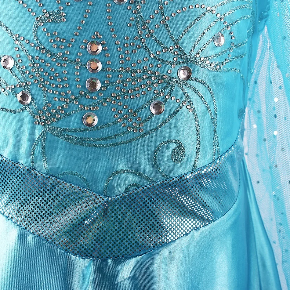 Vestido largo princesa Elsa para niña – Disfraz de fiesta - imagen 3