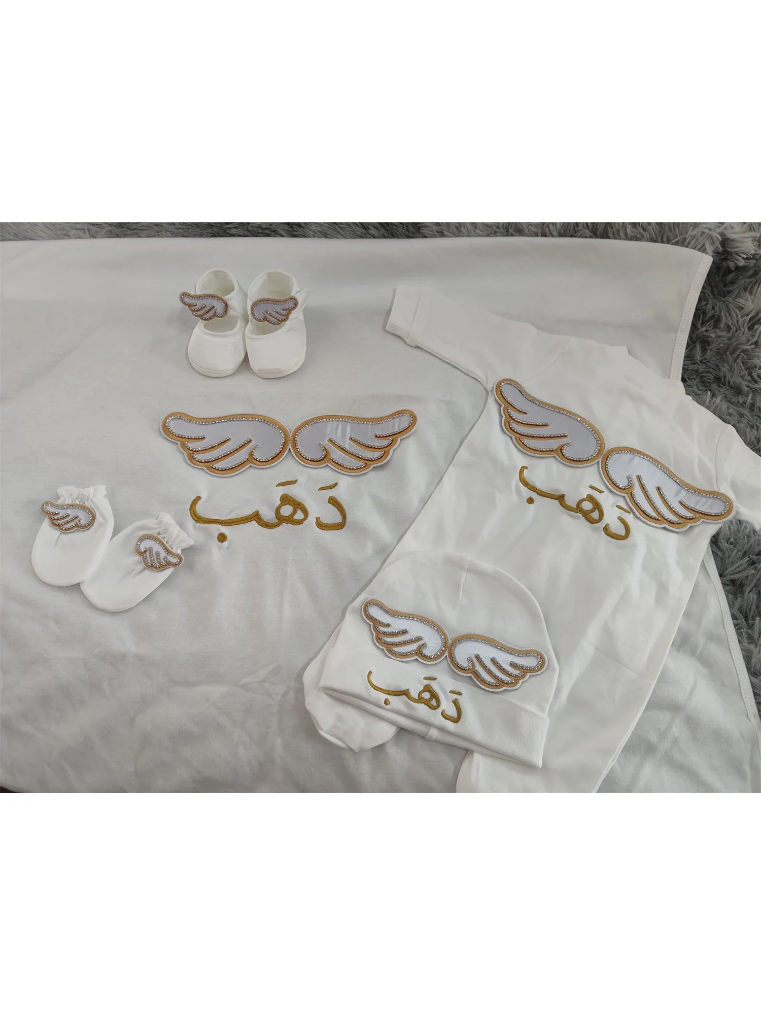 Traje de ángel blanco para bebé de ceremonia y fotos - imagen 5