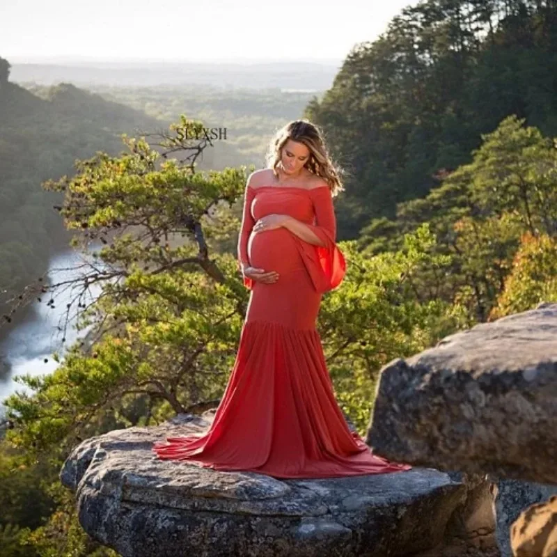 Vestido de algodón para sesión de fotos de embarazo - imagen 5